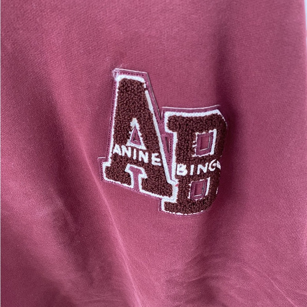 Anine Bing Maroon Logo Sweatshirt - Picture 3 of 8